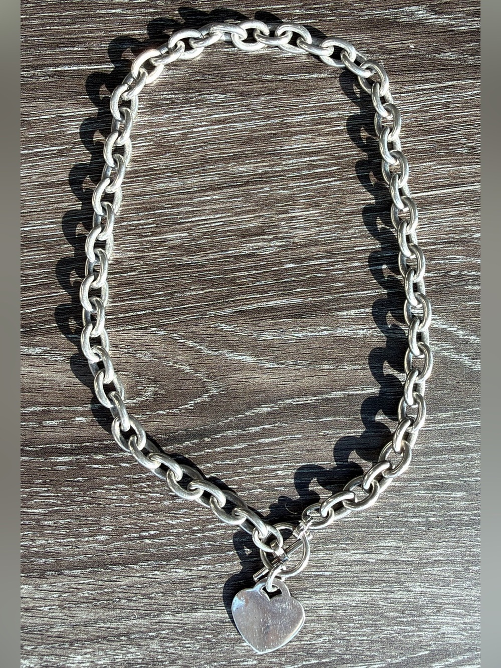 925 silver toggle heart necklace (not branded)